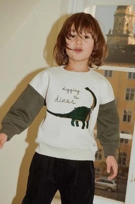 Zdjęcie produktu Konges Sløjd bluza dziecięca kolor beżowy z aplikacją