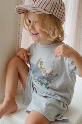 Zdjęcie produktu Konges Sløjd piżama bawełniana dziecięca kolor niebieski z nadrukiem