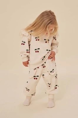 Zdjęcie produktu Konges Sløjd spodnie dresowe dziecięce kolor różowy wzorzyste
