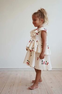 Zdjęcie produktu Konges Sløjd sukienka bawełniana dziecięca kolor czerwony mini rozkloszowana