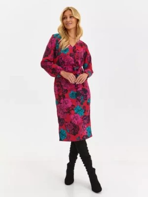 Zdjęcie produktu Kopertowa sukienka midi w kwiatowy print TOP SECRET