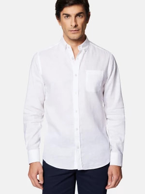 Zdjęcie produktu Koszula Biała z Lnem Tamis Lancerto