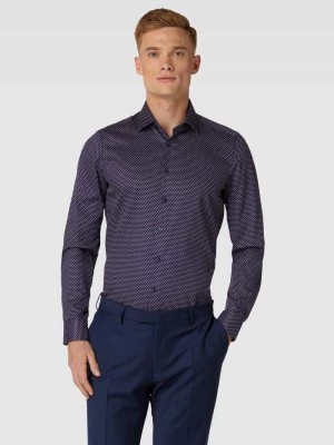 Zdjęcie produktu Koszula biznesowa o kroju body fit ze wzorem na całej powierzchni model ‘Taviano’ OLYMP Level Five