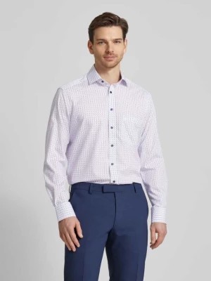 Zdjęcie produktu Koszula biznesowa o kroju modern fit ze wzorem na całej powierzchni Olymp
