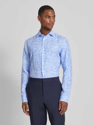 Zdjęcie produktu Koszula biznesowa o kroju slim fit z lnu ze wzorem na całej powierzchni seidensticker