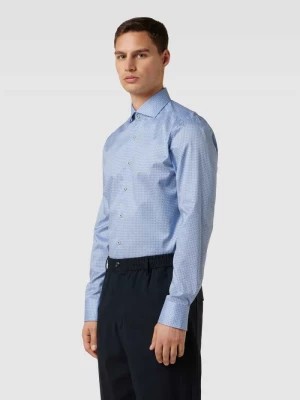 Zdjęcie produktu Koszula biznesowa o kroju slim fit ze wzorem na całej powierzchni Eterna