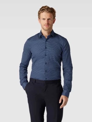 Zdjęcie produktu Koszula biznesowa o kroju super slim fit ze wzorem na całej powierzchni model ‘Nick’ OLYMP No. Six