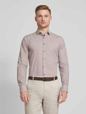 Zdjęcie produktu Koszula biznesowa o kroju super slim fit ze wzorem na całej powierzchni OLYMP No. Six