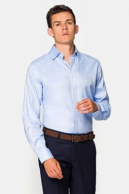 Zdjęcie produktu Koszula Błękitna Bawełniana w Białe Kropki Kristen Lancerto