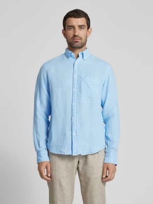 Zdjęcie produktu Koszula casualowa o kroju regular fit z lnu z kieszenią na piersi Gant