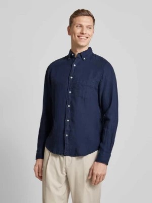 Zdjęcie produktu Koszula casualowa o kroju regular fit z lnu z kieszenią na piersi Gant