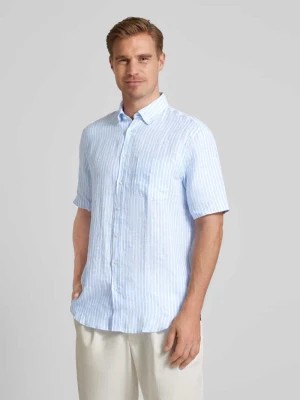 Zdjęcie produktu Koszula casualowa o kroju slim fit z lnu ze wzorem w paski Christian Berg Men