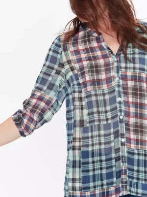 Zdjęcie produktu Koszula damska z szyfonowej tkaniny w kratę TOP SECRET