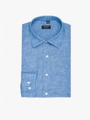 Zdjęcie produktu koszula formento 3015 długi rękaw slim fit niebieska Recman