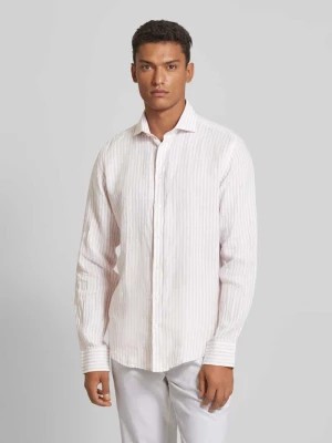 Zdjęcie produktu Koszula lniana o kroju casual slim fit ze wzorem w paski model ‘SYDNEY’ Bruun & Stengade