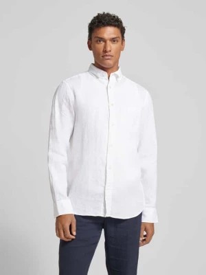Zdjęcie produktu Koszula lniana o kroju regular fit z kieszenią na piersi Gant
