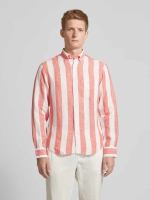 Zdjęcie produktu Koszula lniana o kroju regular fit ze wzorem w blokowe pasy Gant