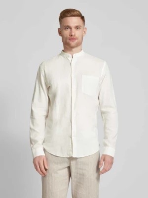 Zdjęcie produktu Koszula lniana o kroju slim fit z tkanym wzorem lindbergh