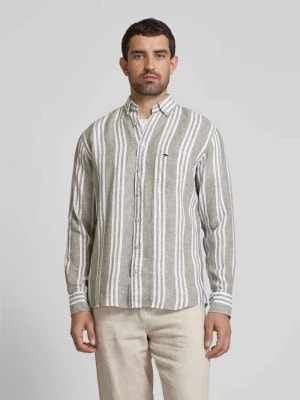 Zdjęcie produktu Koszula lniana o kroju Slim Fit z wzorem w paski FYNCH-HATTON
