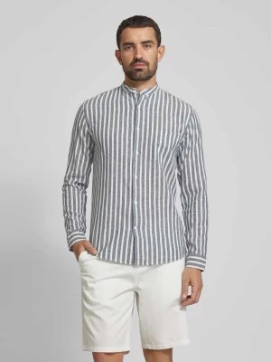 Zdjęcie produktu Koszula lniana o kroju Slim Fit z wzorem w paski lindbergh