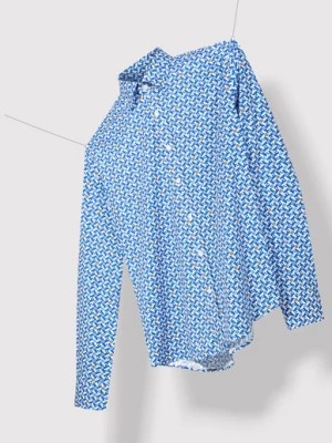 Zdjęcie produktu Koszula męska w biało-niebieski mikrowzór Pako Lorente