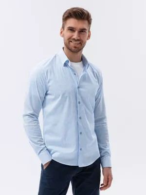 Zdjęcie produktu Koszula męska z długim rękawem - błękitna K609
 -                                    XL