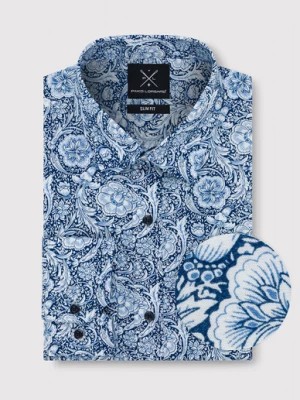 Zdjęcie produktu Koszula w kwiatowy wzór na granatowym tle Pako Lorente
