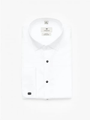 Zdjęcie produktu koszula wincass 2737 na spinki slim fit biały Recman