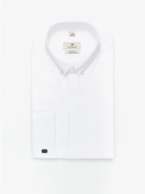 Zdjęcie produktu koszula wincass 3155 na spinki slim fit biała Recman