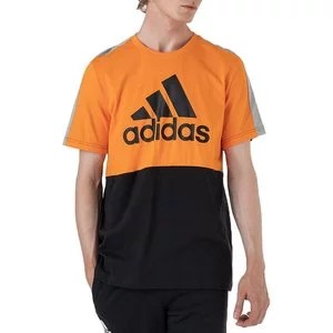 Zdjęcie produktu Koszulka adidas Essentials Colorblock Single Jersey HE4328 - czarno-pomarańczowa