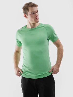 Zdjęcie produktu Koszulka bezszwowa do biegania w terenie męska - zielona 4F