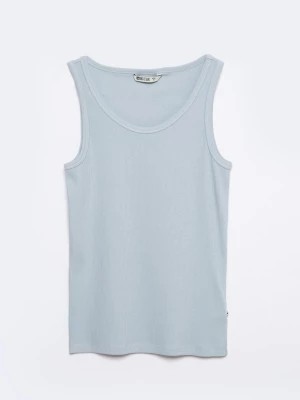 Zdjęcie produktu Koszulka damska na ramiączkach prążkowana błękitna Aurela 400 BIG STAR