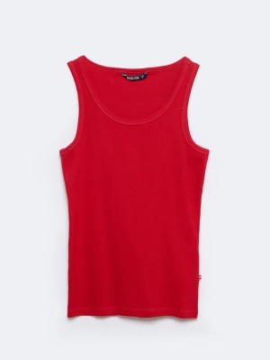 Zdjęcie produktu Koszulka damska na ramiączkach prążkowana czerwona Aurela 603 BIG STAR