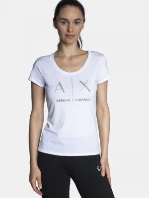 Zdjęcie produktu Koszulka damska biała Armani Exchange 8NYT83 YJ16Z 1000