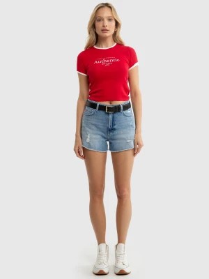 Zdjęcie produktu Koszulka damska o kroju slim z linii Authentic czerwona Montha 603 BIG STAR
