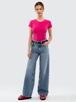 Zdjęcie produktu Koszulka damska z bawełny supima różowa Supiclassica 602 BIG STAR