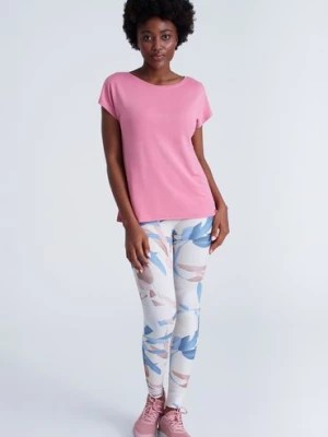 Zdjęcie produktu Koszulka damska z przezroczystymi wstawkami rożowa Greenpoint
