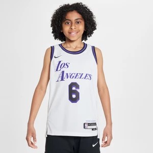 Zdjęcie produktu Koszulka dla dużych dzieci Nike Dri-FIT NBA Swingman LeBron James Los Angeles Lakers City Edition - Biel