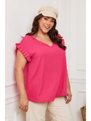 Zdjęcie produktu Plus Size Company Koszulka "Eglantine" w kolorze fuksji rozmiar: 44