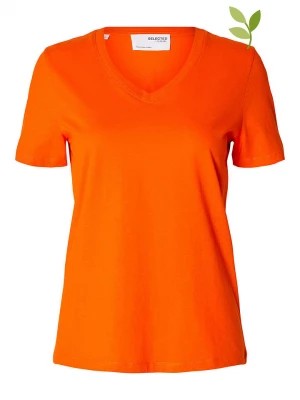 Zdjęcie produktu SELECTED FEMME Koszulka "Essential" w kolorze pomarańczowym rozmiar: XS
