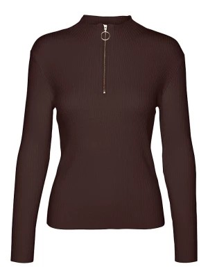 Zdjęcie produktu Vero Moda Koszulka "Evie" w kolorze ciemnobrązowym rozmiar: XS