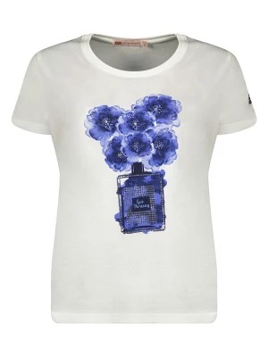 Zdjęcie produktu Geographical Norway Koszulka "Jocia" w kolorze biało-niebieskim rozmiar: M