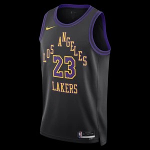 Zdjęcie produktu Koszulka męska Nike Dri-FIT NBA Swingman Lebron James Los Angeles Lakers City Edition 2023/24 - Czerń