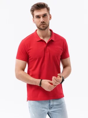 Zdjęcie produktu Koszulka męska polo z dzianiny pique - czerwony V22 S1374
 -                                    M
