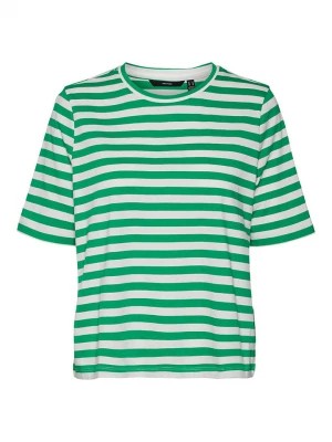 Zdjęcie produktu Vero Moda Koszulka "Molly" w kolorze zielono-białym rozmiar: XS
