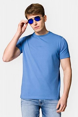 Zdjęcie produktu Koszulka Niebieska z Bawełną Steph Lancerto
