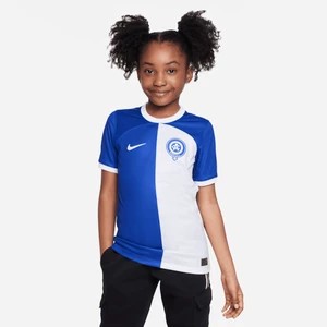 Zdjęcie produktu Koszulka piłkarska dla dużych dzieci Nike Dri-FIT Atlético Madryt Stadium 2023/24 (wersja wyjazdowa) - Niebieski