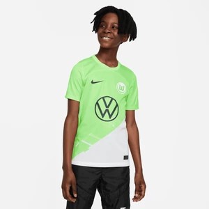 Zdjęcie produktu Koszulka piłkarska dla starszych dzieci Nike Dri-FIT VfL Wolfsburg Stadium 2023/24 (wersja domowa) - Zieleń