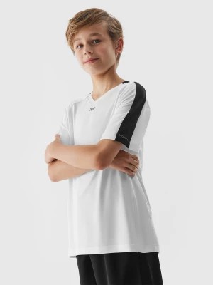 Zdjęcie produktu Koszulka piłkarska dziecięca 4F x Robert Lewandowski - biała