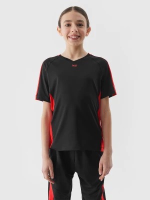 Zdjęcie produktu Koszulka piłkarska dziecięca 4F x Robert Lewandowski - czarna